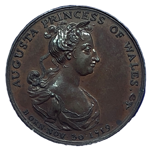 1772 Death of Augusta - George III Historical Medallion by T Lyng Obverse