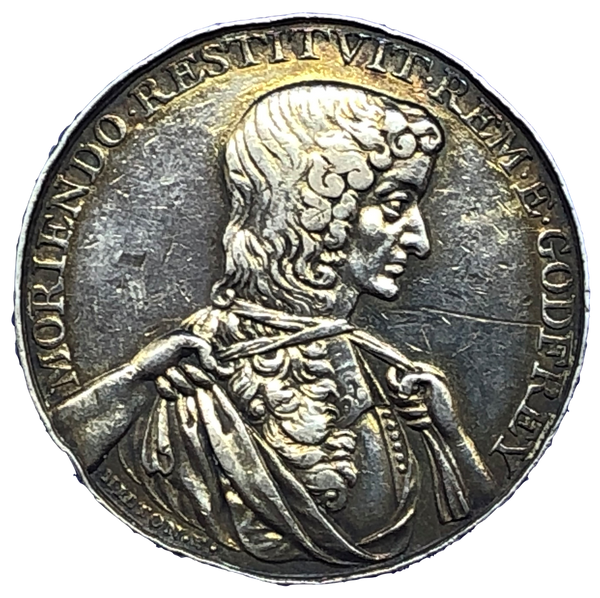 1678 Murder of Sir Edmund Bury Godfrey Historical Medallion by G Bower Obverse