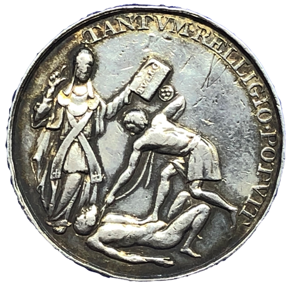 1678 Murder of Sir Edmund Bury Godfrey Historical Medallion by G Bower Reverse