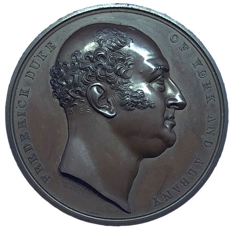 1827 Death of Duke of York Historical Medallion by B Pistrucci Obverse