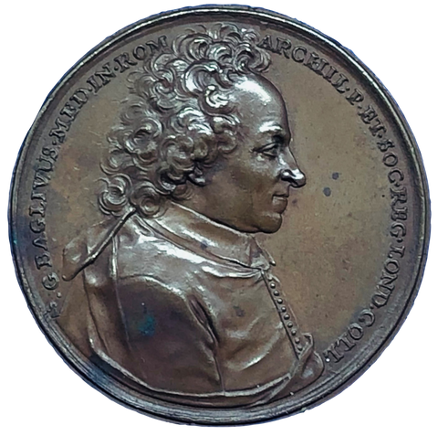 1704 Dr Giorgio Baglivi Historical Medallion by F St. Urban Obverse
