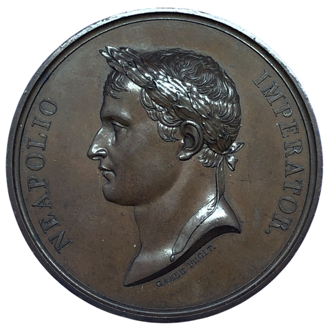 1804 Napoleon Bonaparte - Coronation Festivities Historical Medallion by N Jeuffroy/A Galle Obverse