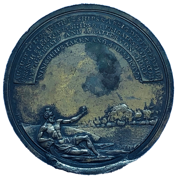 1798 Battle of the Nile Historical Medallion by J G Hancock/P Kempson Reverse