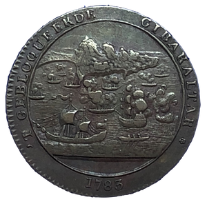 1783 Blockade of Gibraltar Historical Medallion Obverse