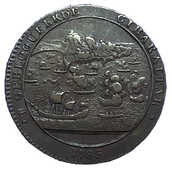 1783 Blockade of Gibraltar Historical Medallion Obverse