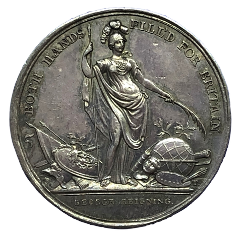 1736 Jernegans Lottery Historical Medallion by J S Tanner Obverse