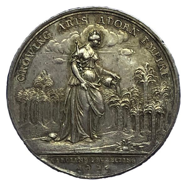 1736 Jernegans Lottery Historical Medallion by J S Tanner Reverse