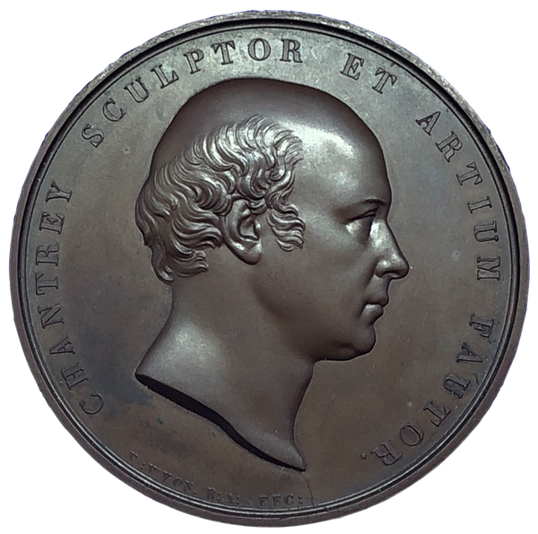 1843 Francis Chantrey, Sculptor Historical Medallion by W Wyon Obverse
