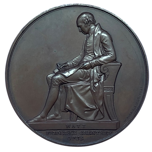 1843 Francis Chantrey, Sculptor Historical Medallion by W Wyon Reverse