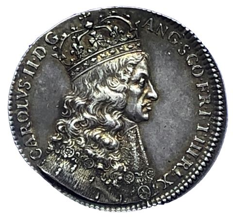 1661 Charles II Coronation Historical Medallion by T Simon Obverse