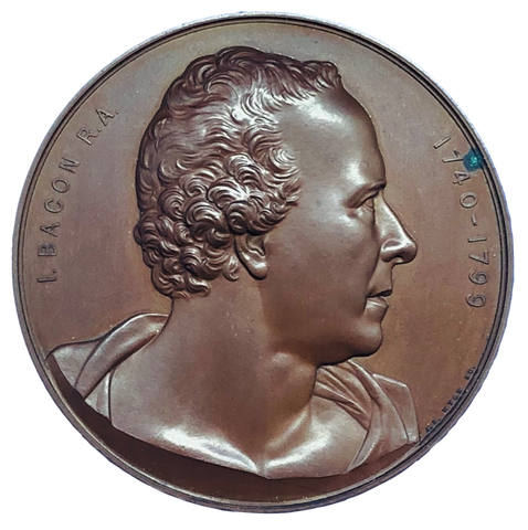 1864 John Bacon, Sculptor Historical Medallion by J S Wyon Obverse