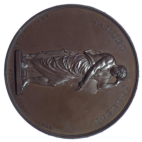 1864 John Bacon, Sculptor Historical Medallion by J S Wyon Reverse