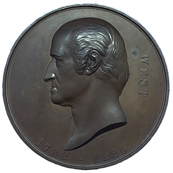 1866 Benjamin West, Painter Historical Medallion by W Wilson Obverse