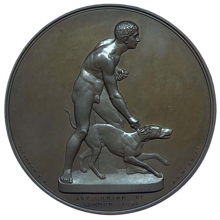 1874 John Gibson, Sculptor Historical Medallion by J S Wyon Obverse