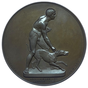 1874 John Gibson, Sculptor Historical Medallion by J S Wyon Obverse