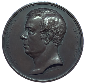 1875 David Roberts, Painter Historical Medallion by G T Morgan Obverse