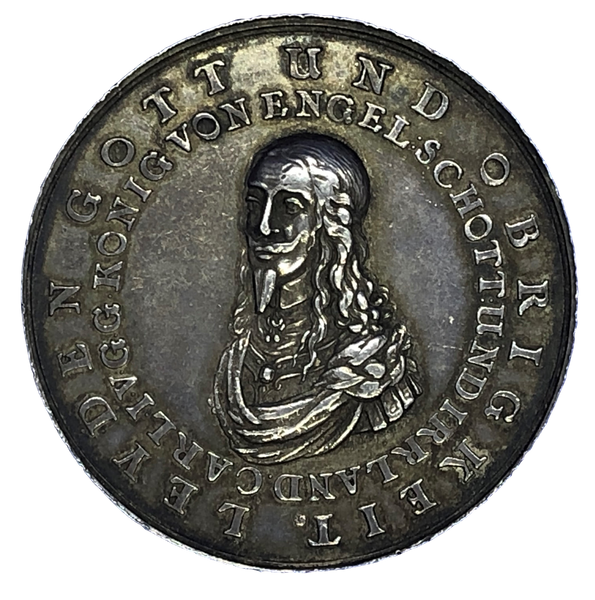 1649 Death of Charles I Historical Medallion by German Artist Obverse