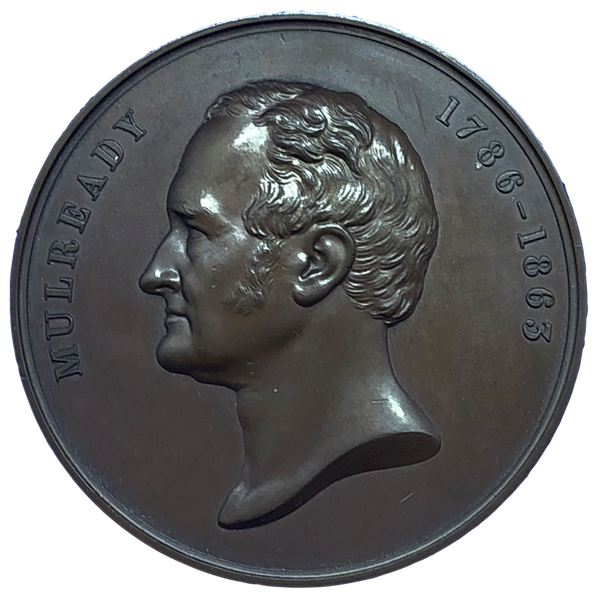 1877 William Mulready, Painter Historical Medallion by G G Adams Obverse