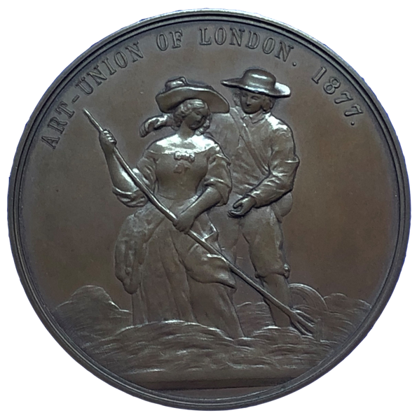 1877 William Mulready, Painter Historical Medallion by G G Adams Reverse