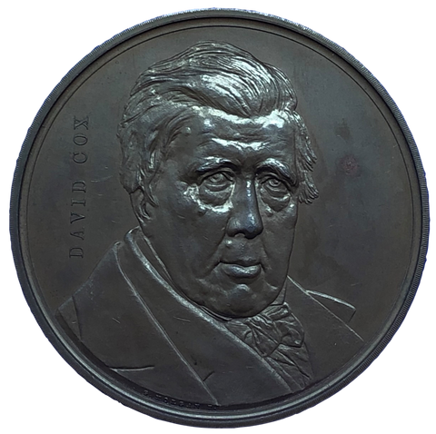 1879 David Cox, Painter Historical Medallion by G T Morgan Obverse