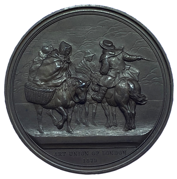 1879 David Cox, Painter Historical Medallion by G T Morgan Reverse