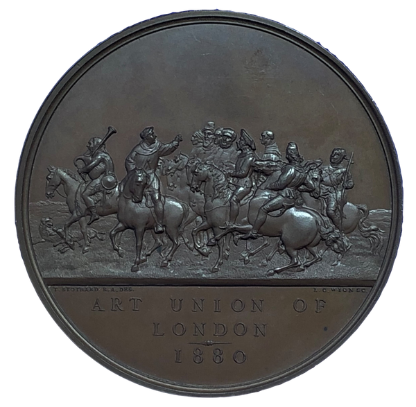 1880 Thomas Stothard, Painter Historical Medallion by L C Wyon Reverse