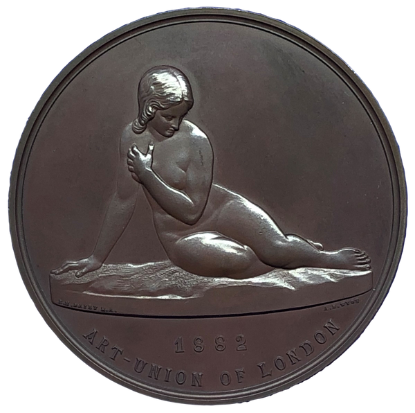 1882 Edward Baily, Sculptor Historical Medallion by A B Wyon Reverse