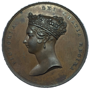 1838 Victoria - Visit to the City of London Historical Medallion by J Barber Obverse