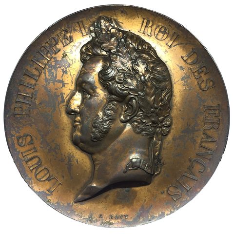 1842 Opening of the French Railways Historical Medallion by A Bovy Obverse