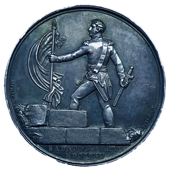 1812 Capture of Badajoz - Picton Historical Medallion by Webb/Mills Reverse