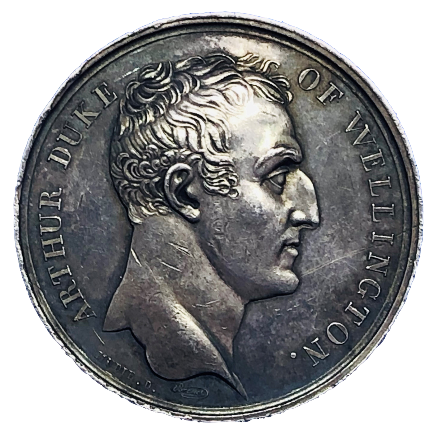 1809 Passage of Druro, Portugal Historical Medallion by Brenet/Dubois Obverse