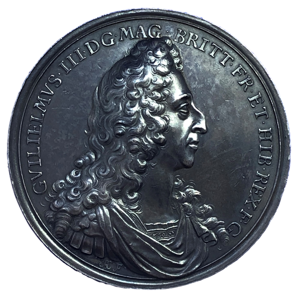 1692 Battle of La Hague - William III Historical Medallion by I Boskam Obverse
