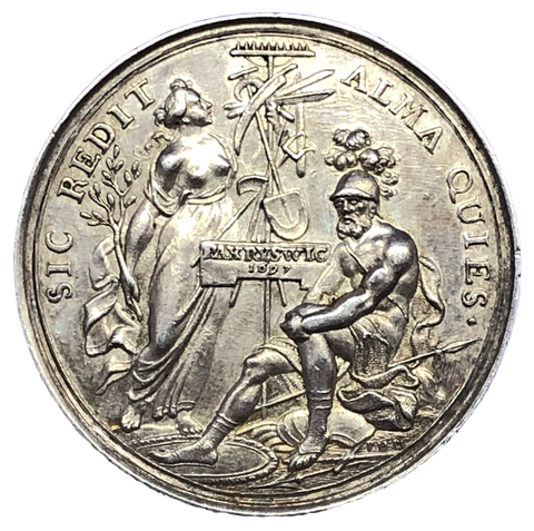 1697 Peace of Ryswick By Muller Historical Medallion by P H Muller Obverse
