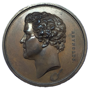 1845 Joshua Reynolds, Painter Historical Medallion by A J Stothard Obverse