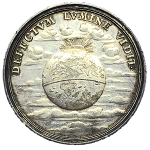 1710 Capture of Douay Historical Medallion by Van Loon Obverse