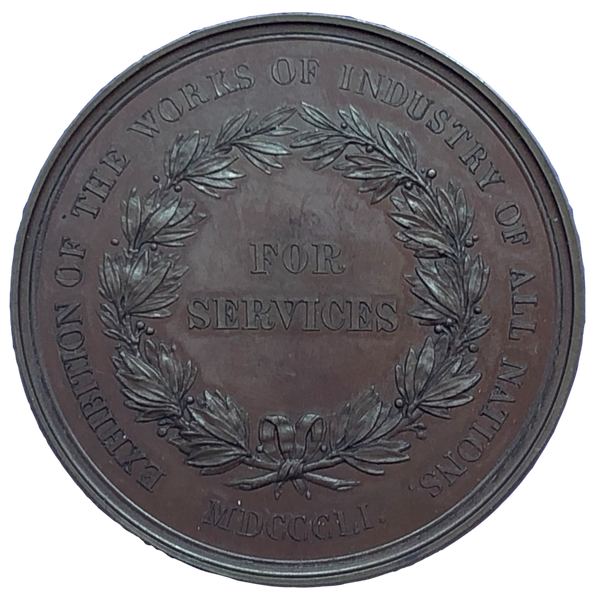 1851 Great Exhibition - Services Medal by W Wyon Reverse
