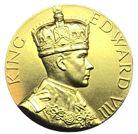 1936 Edward VIII - Crowned and Abdicated Historical Medallion by L E Pinches Obverse