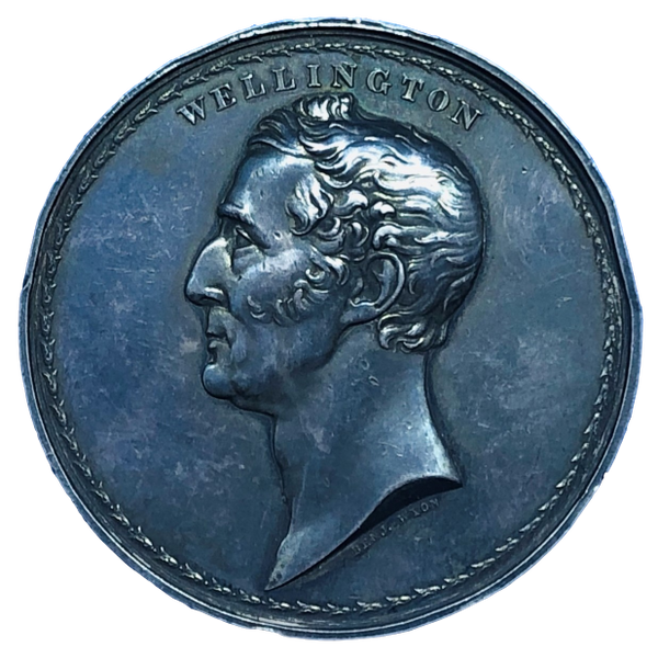 1839 Duke of Wellington, Warden of the Cinque Ports Historical Medallion by B Wyon Obverse
