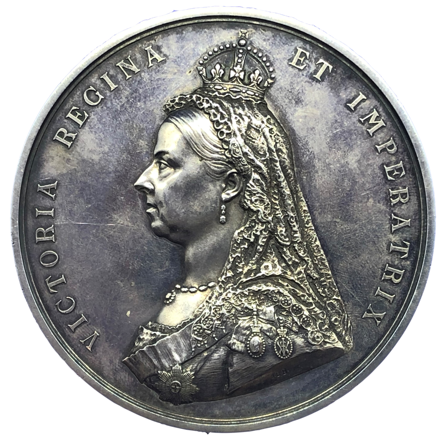 1887 Golden Jubilee of Queen Victoria Historical Medallion by J E Boehm/F Leighton Obverse