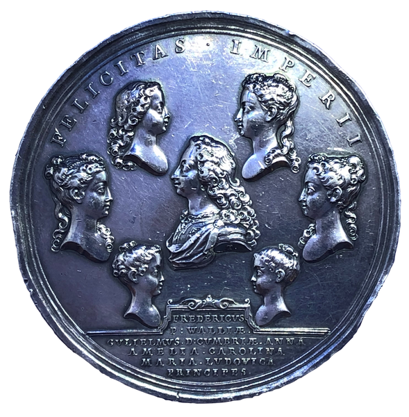 1732 George II - Royal Family Historical Medallion by J Croker / J S Tanner Reverse