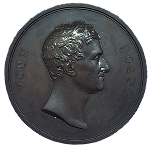 1834 Sir John Soane, Architect Historical Medal by W Wyon Obverse