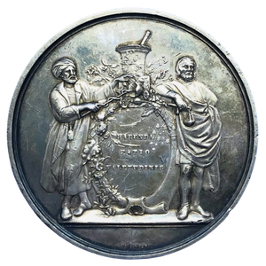1852 Pharmaceutical Society - Great Britain Historical Medal by L C Wyon Obverse