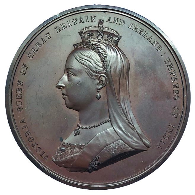 1881 Queen Victoria - International Medical Congress Historical Medallion by L C Wyon Obverse