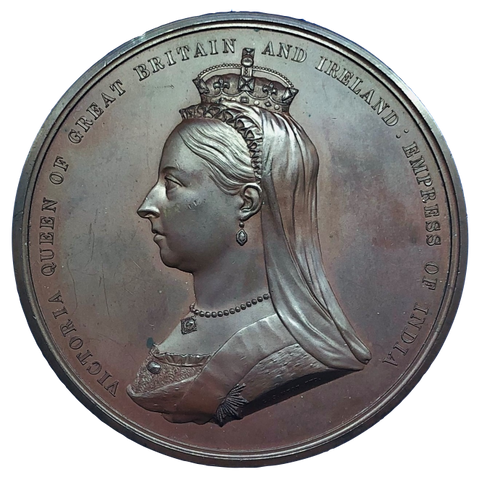 1881 Queen Victoria - International Medical Congress Historical Medallion by L C Wyon Obverse