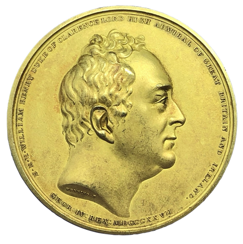 1827 Duke of Clarence - Lord High Admiral Historical Medallion by J Henning Snr Obverse