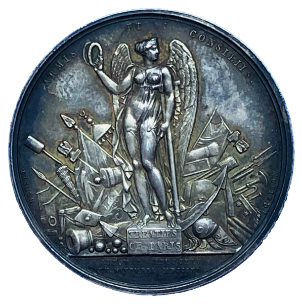 1815 Treaties of Paris Historical Medallion by G Mills/ Brenet Reverse