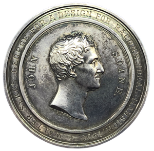1834 Sir John Soane, Architect Historical Medal by W Wyon Obverse