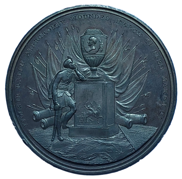 1801 Lord Keith: Death of Sir Ralph Abercromby Historical Medallion by J G Hancock Reverse