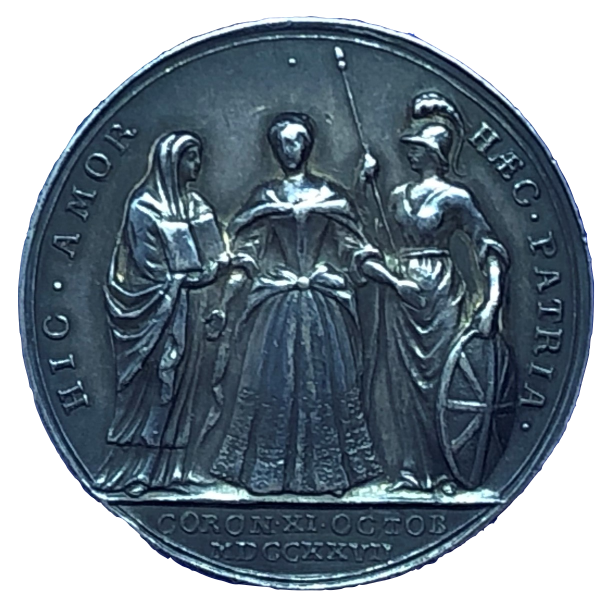 GREAT BRITAIN. George II Coronation Silver Medal, 1727. PCGS