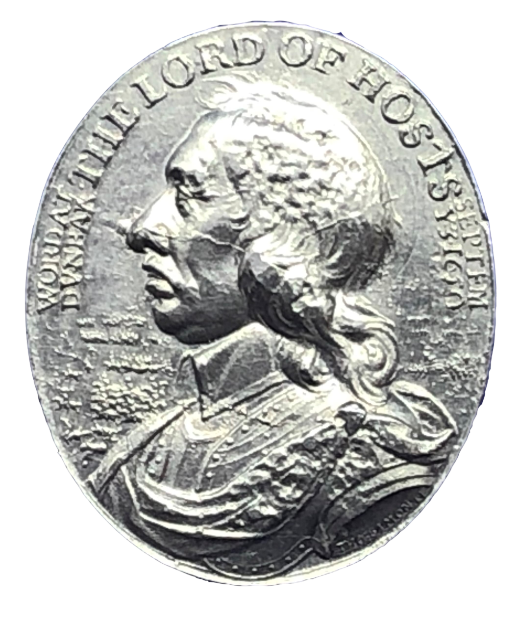 1650 Battle of Dunbar, Military Reward Historical Medallion by T Simon Obverse